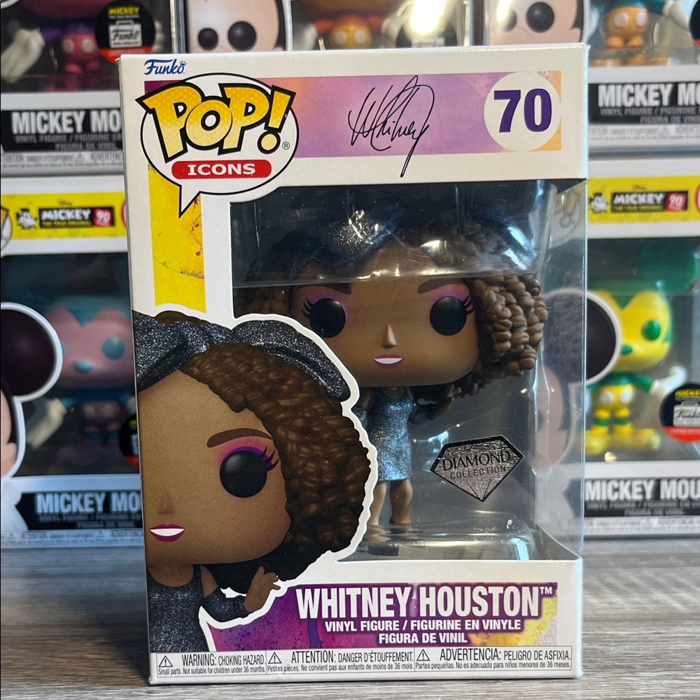 Funko Pop! Icons Whitney Houston Diamond with Brown Hair